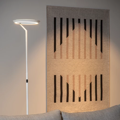 Lucide CELESTE - Lampadaire - Ø 28 cm - LED Dim. - 1x21W 2700K - Blanc - ambiance 1